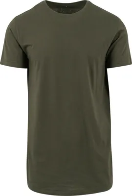 Produktbild von Build Your Brand Herren Shaped Long Kurzarm T-Shirt RW5671 (XL) (Olive)