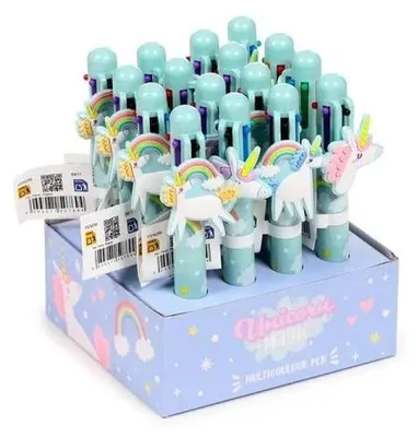 Immagine prodotto di Penna a sfera multicolore 6 in 1 Unicorno (16 pezzi) - Puckator