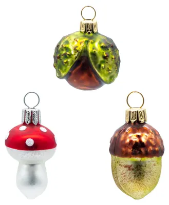 Weihnachtskugel, mehrfarbig, 4,5 cm, mundgeblasen, handbemalt