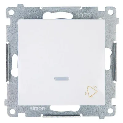 Zdjęcie produktu dla Kontakt-Simon DD1L.01/11, Przyciskany przełącznik, Plastik, Biały, IP20, IP44, 250 V, 10 A