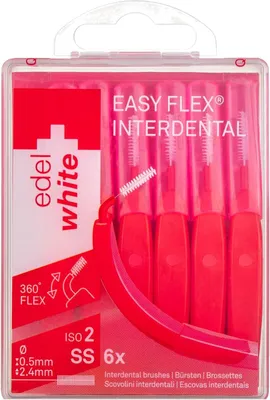 Productafbeelding van Interdentale borsteltjes, rood, 0,5 mm, 6 stuks, voor mondhygiëne