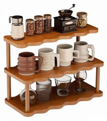 Immagine prodotto di Mobiletto da cucina a 3 ripiani, organizer per spezie in legno