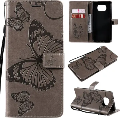 Immagine prodotto di Custodia König Design compatibile con Xiaomi Poco X3, realizzata in ecopelle, per smartphone - Custodia per cellulare, colore grigio
