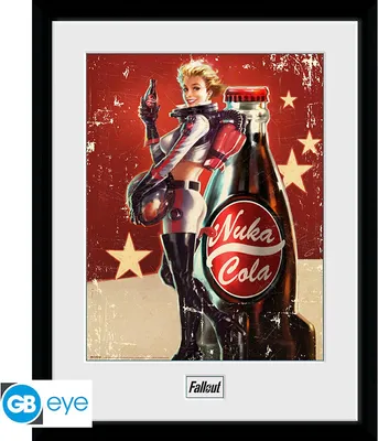 Productafbeelding van Fallout-kunstafdruk met lijst: Nuka Cola (30 x 40 cm)