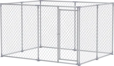 Image de LARS360 Poulailler d'été 2.5x2x1.5m rectangulaire - enclos ouvert sans toit en acier galvanisé avec porte verrouillable pour poules, oies, poussins