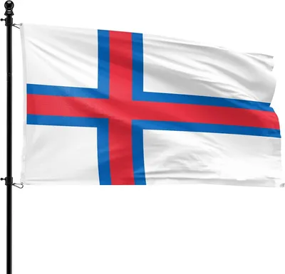 Productafbeelding van Vlag van de Faeröer, 90 x 150 cm, polyester, geschikt voor vlaggenmast