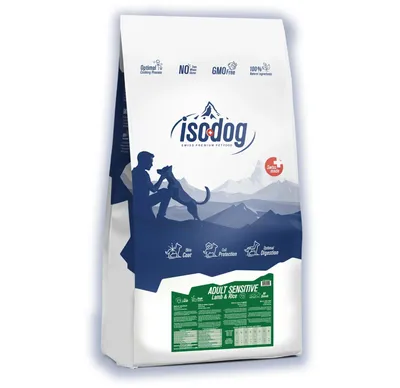 Produktbild von iso-dog Premium Hundefutter Adult Sensitive Lamb & Rice Maxi 20Kg