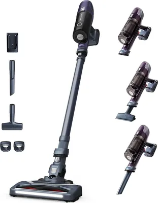 Produktbild von Rowenta X-Pert 6.60 Essential Akkustaubsauger RH6838, 2-in-1-Stabstaubsauger, Beutellos, Violett, Grau, 0,55 l, Rechteckig, Trocken