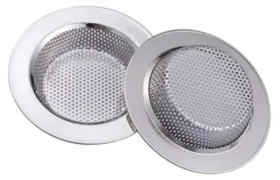 Zdjęcie produktu dla Siatka odpływowa ze stali nierdzewnej, 2 sztuki, średnica zewnętrzna 7,5 cm, do umywalek i pryszniców