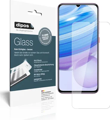 Zdjęcie produktu dla 2x Folia ochronna dla Xiaomi Redmi 10X Pro - Folia antywstrząsowa 9H z plastikowego szkła dipos Glass