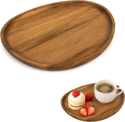 Zdjęcie produktu dla Deska kuchenna z drewna akacji, 26 x 21 cm, wytrzymała