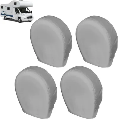 Productafbeelding van 4 stuks wielhoezen voor banden van 24-26 inch, waterdicht en bestand tegen zon en stof, van 420D polyesterweefsel, met elastische band