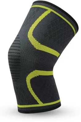 Produktbild von CHPN – Knieband – Kniebandage – Kniebandage – Kniebandage – Knieschmerzen – Knieverletzung – Verletzungsprävention – Gelb – Größe XL – Sportbandage