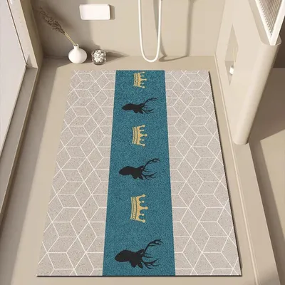 Zdjęcie produktu dla Mata pod prysznic Luffa, 40x100 cm, antypoślizgowa, z otworem odpływowym, bez przyssaw