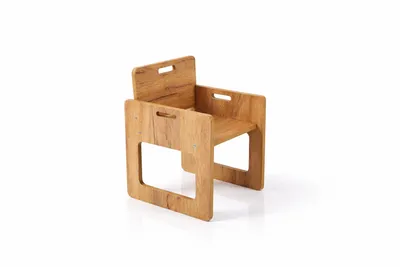 Produktbild von Kids Helper Kinderstuhl Eiche Kinder Holzstuhl Ergonomisch Montessori Kindermöbel MDF