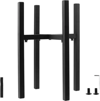 Produktbild von Famanu Pflanzenstandaard Schwarz - Verstellbar, 4 Ebenen, 38 cm hoch