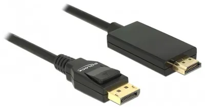 Obrázok produktu pre DeLOCK 85316, 1 m, DisplayPort, HDMI, Samec, Samec, Priamy