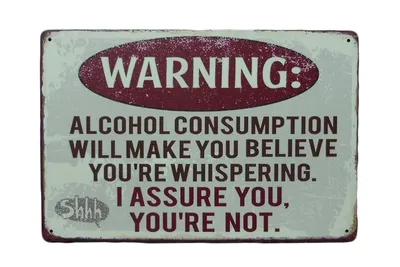Produktbild von Alkohol Blechschild 20x30 cm – Lustiger Alkohol Spruch – Retro Metallschild - Bar Deko