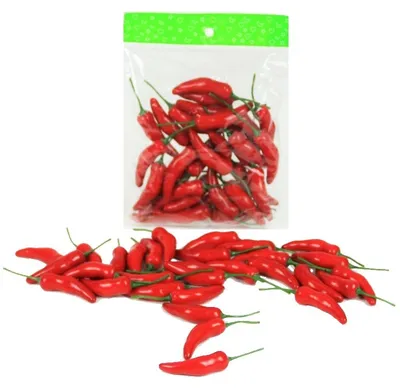 Produktbild von Künstliche CHILISCHOTEN 6cm. 30 Stück. Chili ROT.