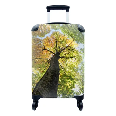 Produktbild von MuchoWow® Koffer Handgepäck Trolley Rollkoffer Kleine Reisekoffer mit 4 Rollen - Baum - Natur - Wald - Cabin Size < 55x40x23 cm & 55x40x20 cm - Fotokoffer - Kabinenkoffer - Boardgepäck - Reise-Box - Reisekoffer - Reisegepäck - Koffer mit Bild - Trolley für Kinder