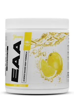 Immagine prodotto di Yummy EAA - 400g : Juicy Lemonade I polvere I aminoacidi essenziali I matrice di aminoacidi ottimizzata I formula MAP I rifornimento muscolare I costruzione muscolare I gusto ottimizzato I solubilità ottimale I vegano I senza glutine