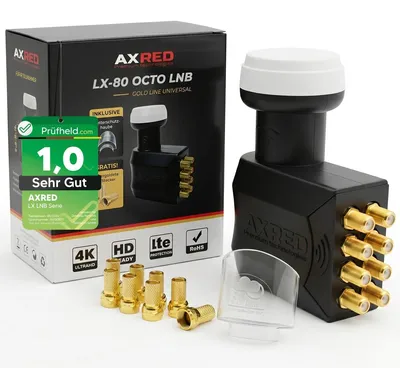 Productafbeelding van Octo LNB met weerkap en 8 F-stekkers - Digitale 8-voudige 4K HD LMB
