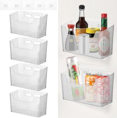 Obrázok produktu pre Sada 4 samolepiacich úložných boxov Unyqoos® na usporiadanie kuchyne a kúpeľne