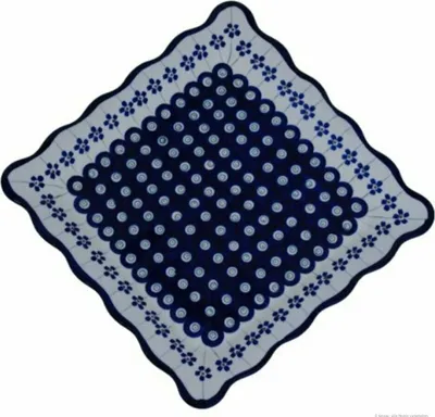 Produktbild von Original Bunzlauer Keramik flacher viereckiger Teller Essteller Speiseteller Servierteller 23.8x23.8x2,2 cm im Design 166a