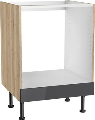 Produktbild von Optifit Herdumbauschrank Jonte984 BxTxH 60 x 58,4 x 87 cm anthrazit glänzend zerlegt KFJO U634-8+