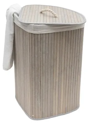 Produktbild von Autronic bambusový rohový s víkem šedý (DB2002 GREY)