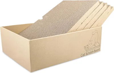 Obrázek produktu pro Škrabadlo pro kočky - Recyklovatelná vlnitá lepenka - 43 x 254 x 127 cm - Oboustranný škrabací box pro kočky na spaní, hraní a škrábání