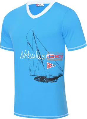 Zdjęcie produktu dla Nebulus T-Shirt AHOI Men, Shirt, T-Shirt, V-neck, Q2181 - Men, malibou blue, M