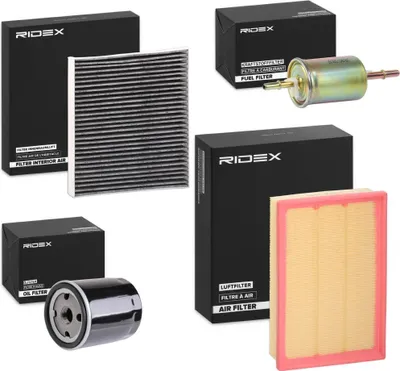 Produktbild von RIDEX Filterset Inspektionspaket Filtersatz für FORD Focus II Schrägheck (DA, HCP, DP) Focus II Kombi (DA, FFS, DS) FOCUS II Cabriolet