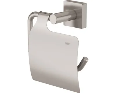 Produktbild von Toilettenpapierhalter Lenz Sky mit Deckel Nickel-matt