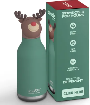 Produktbild von Rentierförmige Wasserflasche (460 ml)