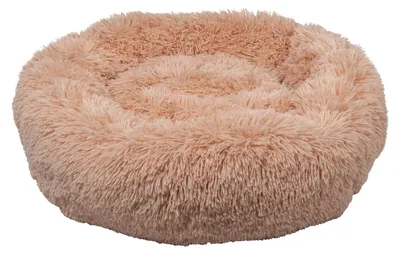 Rundes Anti-Stress Hundenest, Plüsch, 50 cm, altrosa