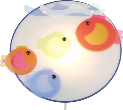 Produktbild von LED Kinderlampe Wandlampe Ø25cm KLEINE FISCHE Wandleuchte Kinderzimmer Leuchte