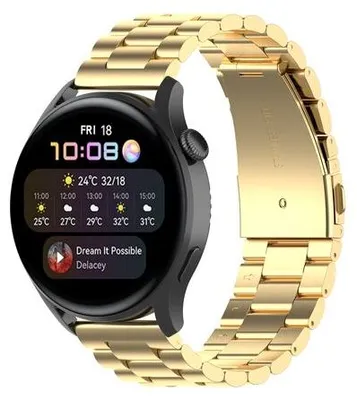 Produktbild von By Qubix passend für Garmin Venu 2 & 3 - Edelstahl-Gliederarmband - Gold