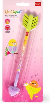Produktbild von LEGAMI Bleistift mit 2 Radiergummis Go Cupid