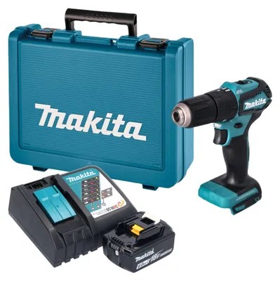 Produktbild von Makita DHP 483 RG1E Akku Schlagbohrschrauber 18 V 40 Nm Brushless + 1x Akku 6,0 Ah + Ladegerät + Koffer