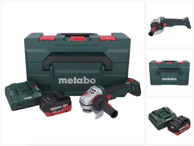 Imagen del producto de Amoladora angular a batería Metabo WB 18 LTX BL 15-125 Quick, 18 V, 125 mm, sin escobillas + 1 batería de 8,0 Ah + cargador + metaBOX