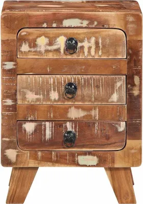 Produktbild von vidaXL Nachttisch 37x32x50 cm Altholz Massivholz