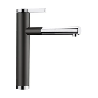 Produktbild von BLANCO LINEE-S SILGRANIT-Look zweifarbig silgranitschwarz/chrom