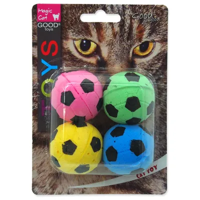 Zdjęcie produktu dla Zabawka MAGIC CAT piankowa piłka nożna 3,75 cm 4 szt