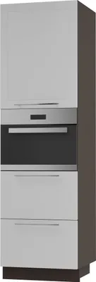 Produktbild von Backofenschrank KVANTUM Teilauszug 60cm Korpus- & Frontfarbe wählbar (Q-D14/RU/2M/356),weiß matt,lava