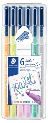 Image de STAEDTLER® 323SB6CS01 Crayons de couleur triplus pastel, lot de 6