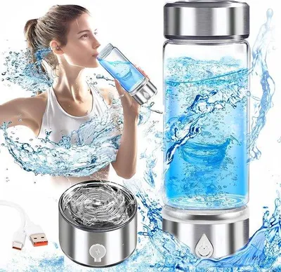 Produktbild von Famanu Wasserstoffwasserflasche 420 ml - tragbare Wasserstoff-Wasser Maschine für Zuhause und Büro