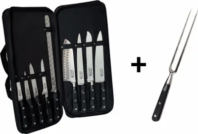 Produktbild von Berndorf Fleischmesser und -gabel Set 10-teilig im Etui