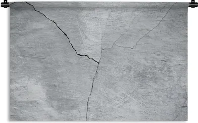 Produktbild von MuchoWow® Wandteppich Wandbehang Beton - Riss - Grau 120x80 cm Tapisserie Dekoration Wandtuch - Wanddekorationen - Wandtücher