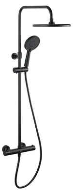 Obrázek produktu pro Sada sprchových hlavic SAT s termostatickou baterií, hlavice sprchy o průměru 25 cm, matná černá barva